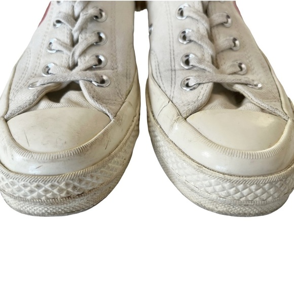 Converse X Comme de Garcons Play Off-White Half Heart Chuck 70 Lo Women's Sz 8 - Picture 4 of 10